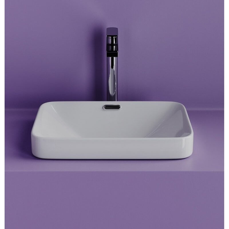 Раковина Ceramicanova Element CN6078, 46 см, накладная, сантехфарфор, белый