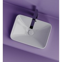 Раковина Ceramicanova Element CN6078, 46 см, накладная, сантехфарфор, белый