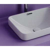 Раковина Ceramicanova Element CN6078, 46 см, накладная, сантехфарфор, белый
