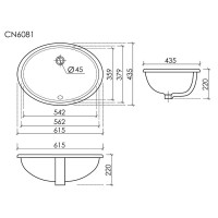 Раковина Ceramicanova Era CN6081, 61.5 см, сантехфарфор, белый
