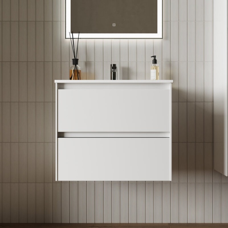 Тумба под раковину Sancos Cento CN60W 60, подвесная, белый глянец