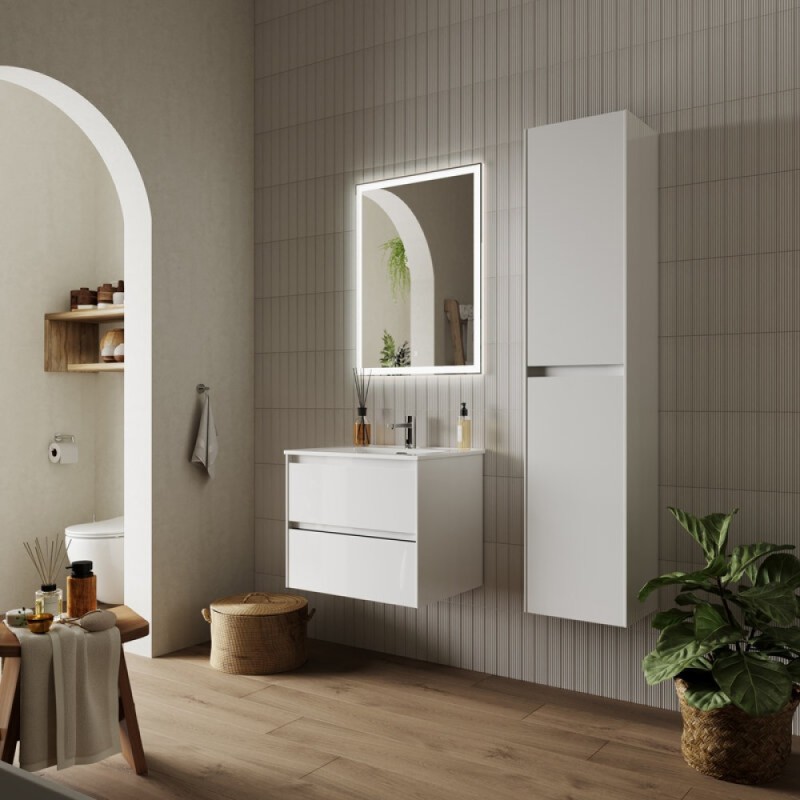 Тумба под раковину Sancos Cento CN60W 60, подвесная, белый глянец
