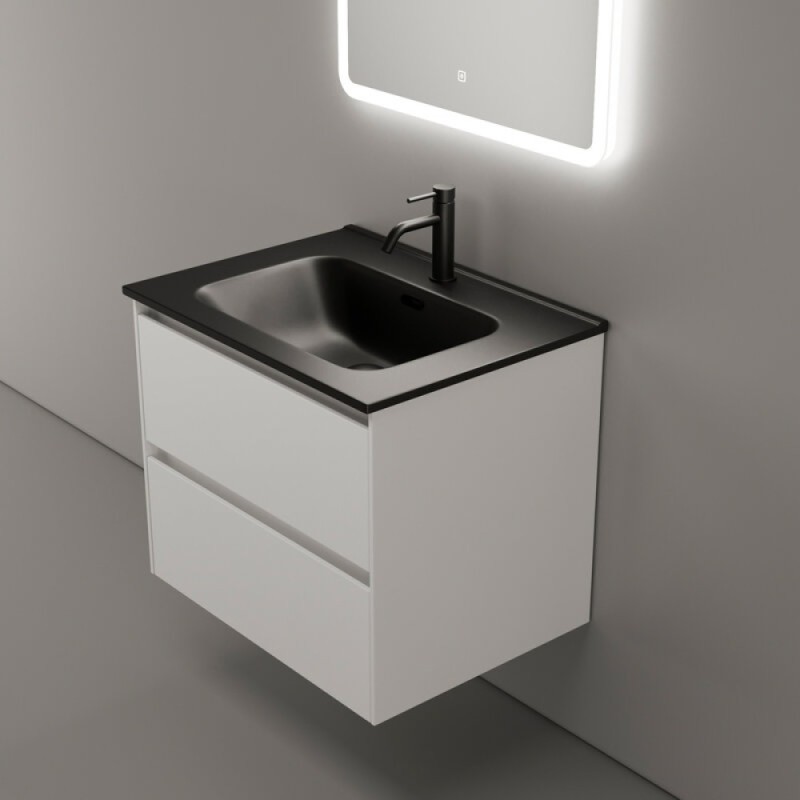 Тумба под раковину Sancos Cento CN60W 60, подвесная, белый глянец