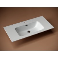 Раковина Ceramicanova Element CN7002 91 x 46.5 x 18 см, накладная, прямоугольная, с переливом, сантехфарфор
