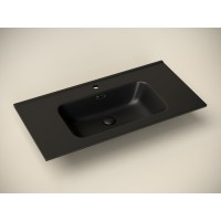 Раковина Ceramicanova Element CN7002MB 91 x 46.5 x 12.5 см, накладная, прямоугольная, с переливом, черный матовый, сантехфарфор