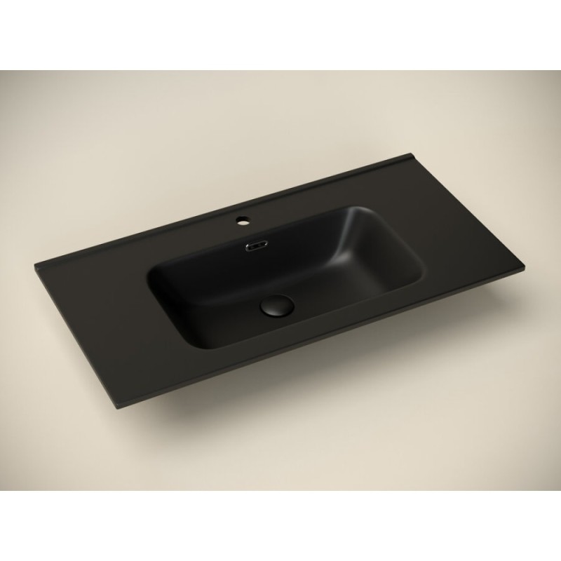 Раковина Ceramicanova Element CN7002MB 91 x 46.5 x 12.5 см, накладная, прямоугольная, с переливом, черный матовый, сантехфарфор