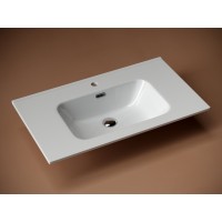 Раковина Ceramicanova Element CN7005 81 x 46.5 x 18 см, накладная, прямоугольная, с переливом, сантехфарфор
