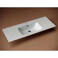 Раковина Ceramicanova Element CN7006, 121 x 46.5 x 18 см, накладная, прямоугольная, с переливом, сантехфарфор