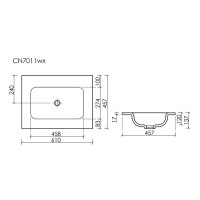 Раковина Ceramicanova Grace CN7011wx, 61 см, сантехфарфор, белая