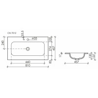 Раковина Ceramicanova Grace CN7012MC, 81 см, сантехфарфор, капучино матовый