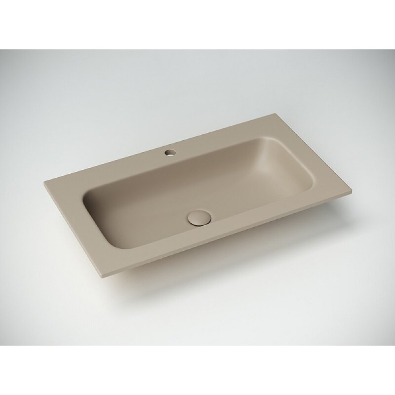 Раковина Ceramicanova Grace CN7012MC, 81 см, сантехфарфор, капучино матовый