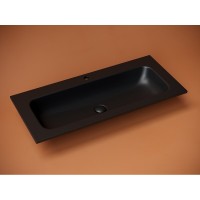 Раковина Ceramicanova Grace CN7013MB, 101 см, сантехфарфор, черная матовая