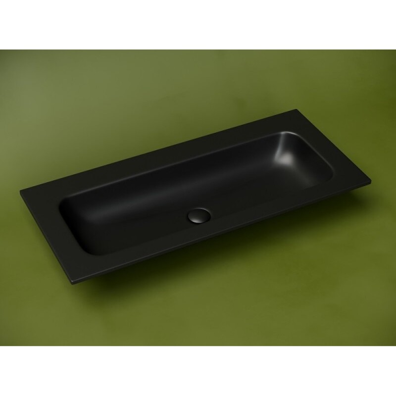 Раковина Ceramicanova Grace CN7013MBwx, 101 см, сантехфарфор, черная матовая