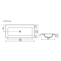 Раковина Ceramicanova Grace CN7013wx, 101 см, сантехфарфор, белая