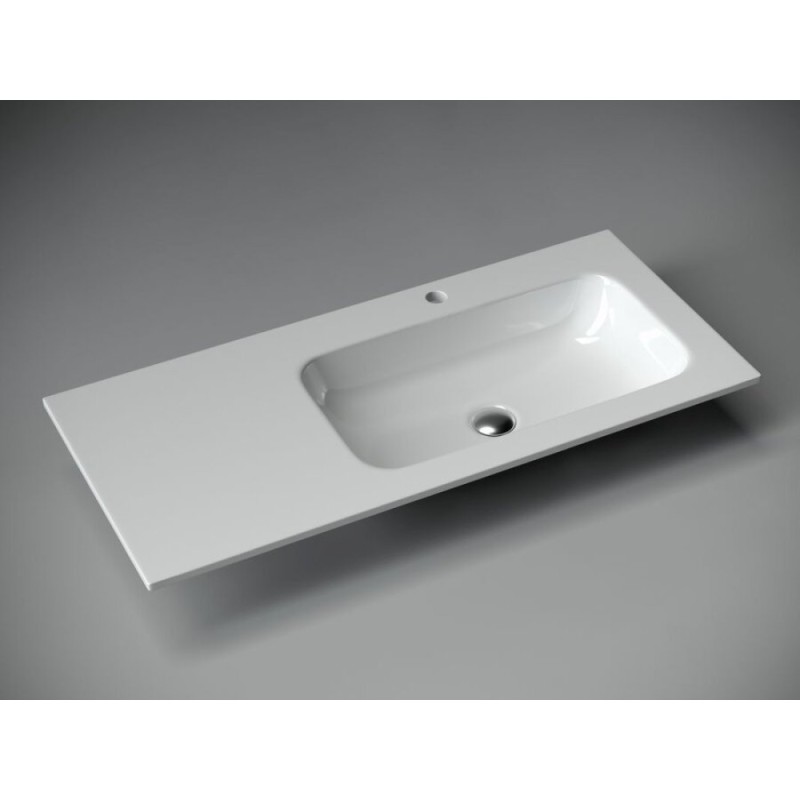 Раковина Ceramicanova Grace CN7015 встраиваемая, 101 х 45.7 см, правая, белый, сантехфарфор