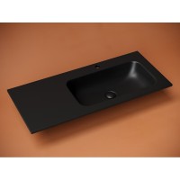 Раковина Ceramicanova Grace CN7015MB, 101 см, сантехфарфор, чаша справа, черная матовая