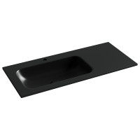 Раковина Ceramicanova Grace CN7015MB, 101 см, сантехфарфор, чаша справа, черная матовая