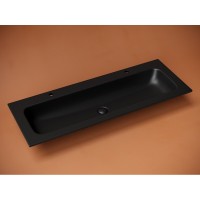 Раковина Ceramicanova Grace CN7016MB, 121 см, сантехфарфор, черная матовая