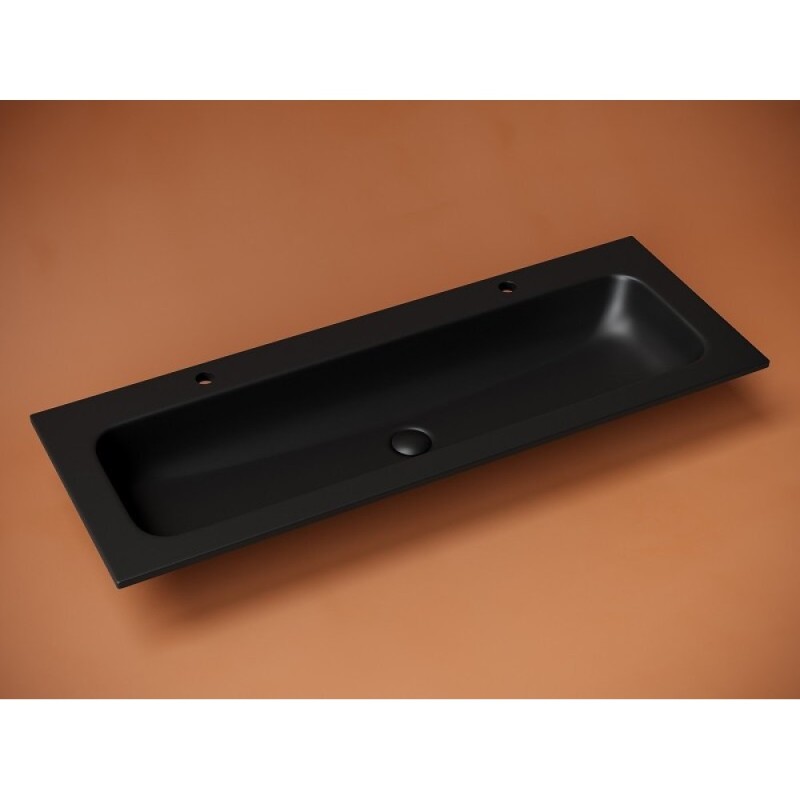 Раковина Ceramicanova Grace CN7016MB, 121 см, сантехфарфор, черная матовая