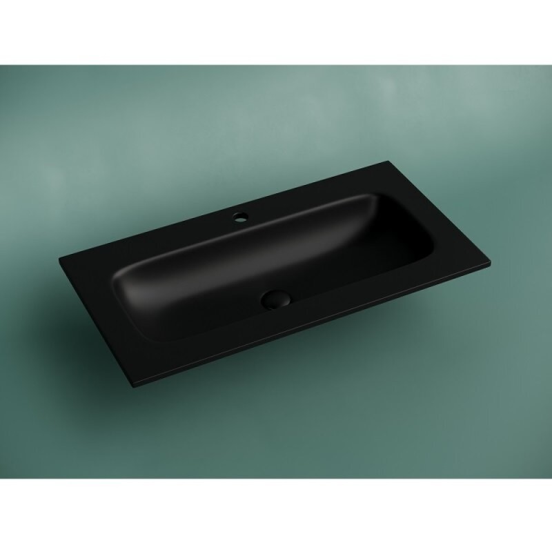 Раковина Ceramicanova Grace CN7019MB, 91 см, сантехфарфор, черный матовый