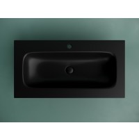 Раковина Ceramicanova Grace CN7019MB, 91 см, сантехфарфор, черный матовый