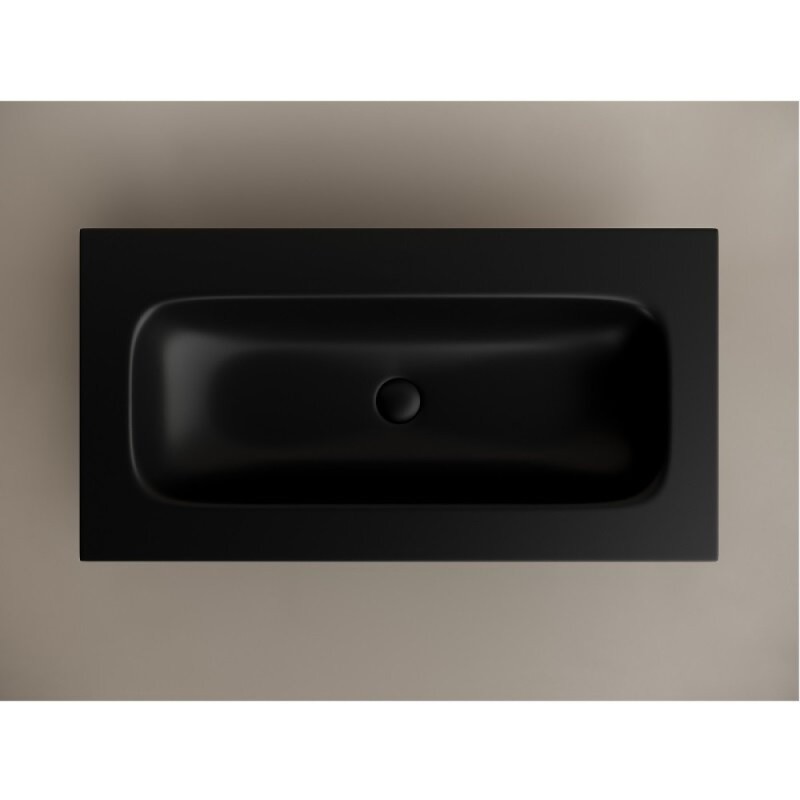 Раковина Ceramicanova Grace CN7019MBwx, 91 см, сантехфарфор, черный матовый