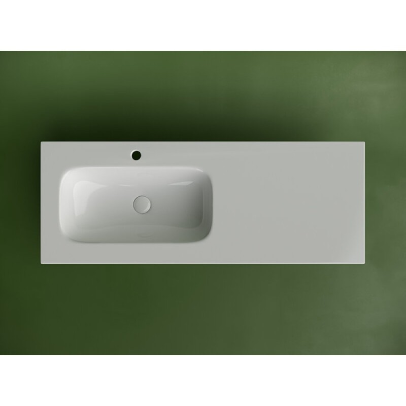 Раковина Ceramicanova Grace CN7020 встраиваемая, 121 х 45.7 см, левая, белый, сантехфарфор