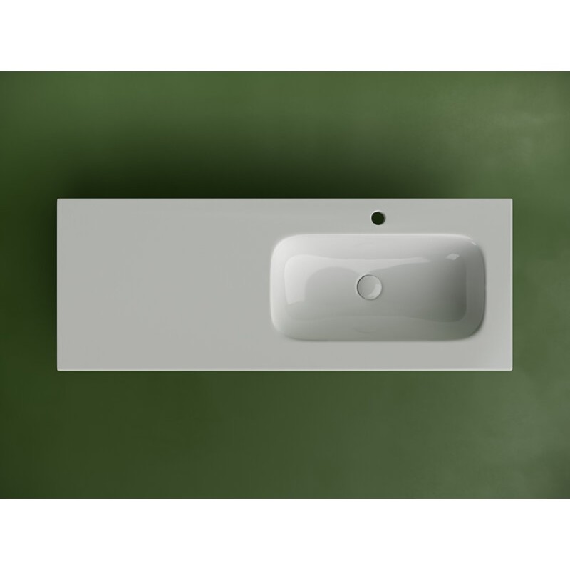 Раковина Ceramicanova Grace CN7021 встраиваемая, 121 х 45.7 см, правая, белый, сантехфарфор