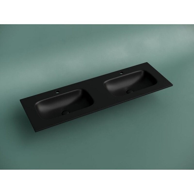 Раковина Ceramicanova Grace CN7022MB, 141 см, сантехфарфор, черный матовый