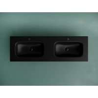 Раковина Ceramicanova Grace CN7022MB, 141 см, сантехфарфор, черный матовый