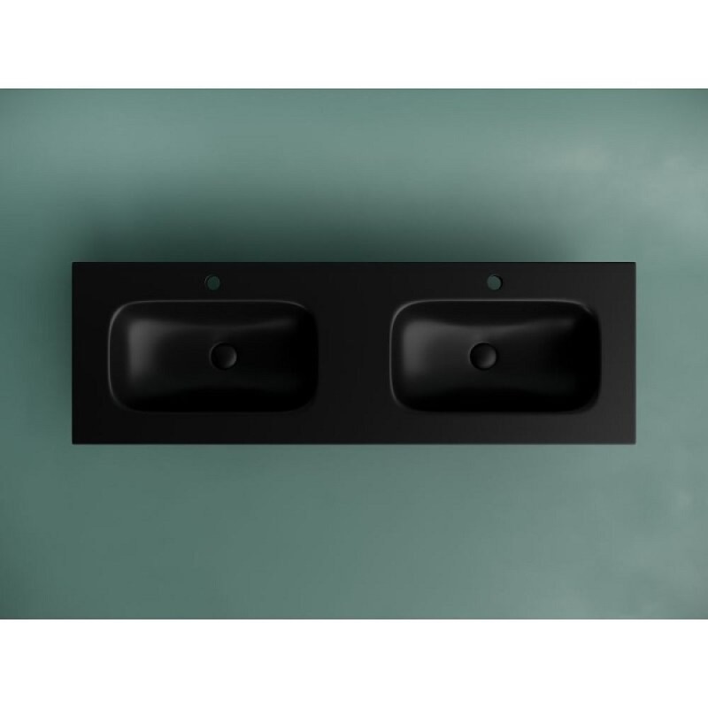 Раковина Ceramicanova Grace CN7022MB, 141 см, сантехфарфор, черный матовый