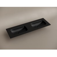 Раковина Ceramicanova Grace CN7022MBwx, 141 см, сантехфарфор, черный матовый