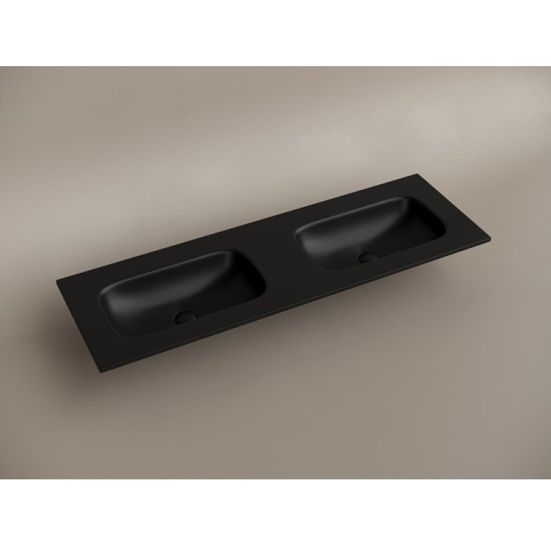 Раковина Ceramicanova Grace CN7022MBwx, 141 см, сантехфарфор, черный матовый