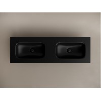 Раковина Ceramicanova Grace CN7022MBwx, 141 см, сантехфарфор, черный матовый