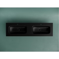 Раковина Ceramicanova Grace CN7023MB, 161 см, сантехфарфор, черный матовый