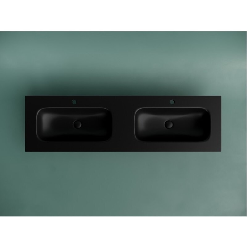 Раковина Ceramicanova Grace CN7023MB, 161 см, сантехфарфор, черный матовый