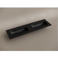 Раковина Ceramicanova Grace CN7023MBwx, 161 см, сантехфарфор, черный матовый