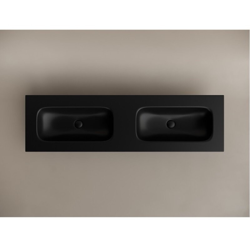 Раковина Ceramicanova Grace CN7023MBwx, 161 см, сантехфарфор, черный матовый