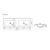 Раковина Ceramicanova Grace CN7023MBwx, 161 см, сантехфарфор, черный матовый