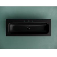 Раковина Ceramicanova Grace CN7024MB, 120 см, сантехфарфор, черный матовый