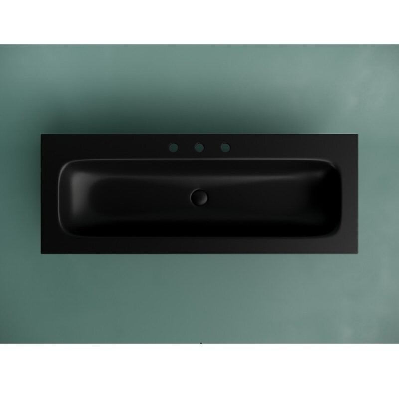 Раковина Ceramicanova Grace CN7024MB, 120 см, сантехфарфор, черный матовый