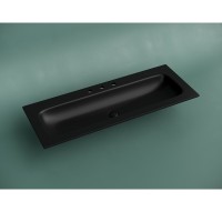 Раковина Ceramicanova Grace CN7024MB, 120 см, сантехфарфор, черный матовый