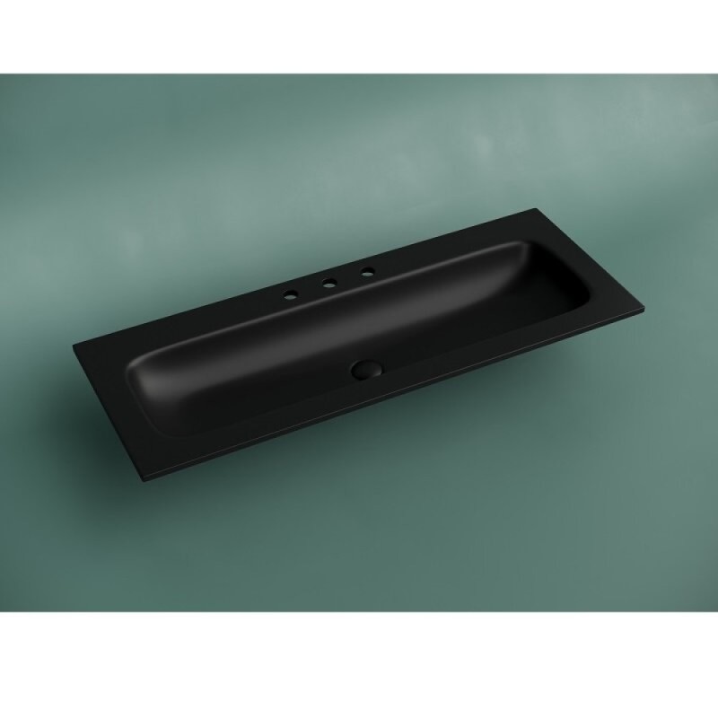 Раковина Ceramicanova Grace CN7024MB, 120 см, сантехфарфор, черный матовый