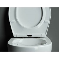Подвесной унитаз Ceramicanova Pearl CN8001, безободковый, крышка микролифт, белый