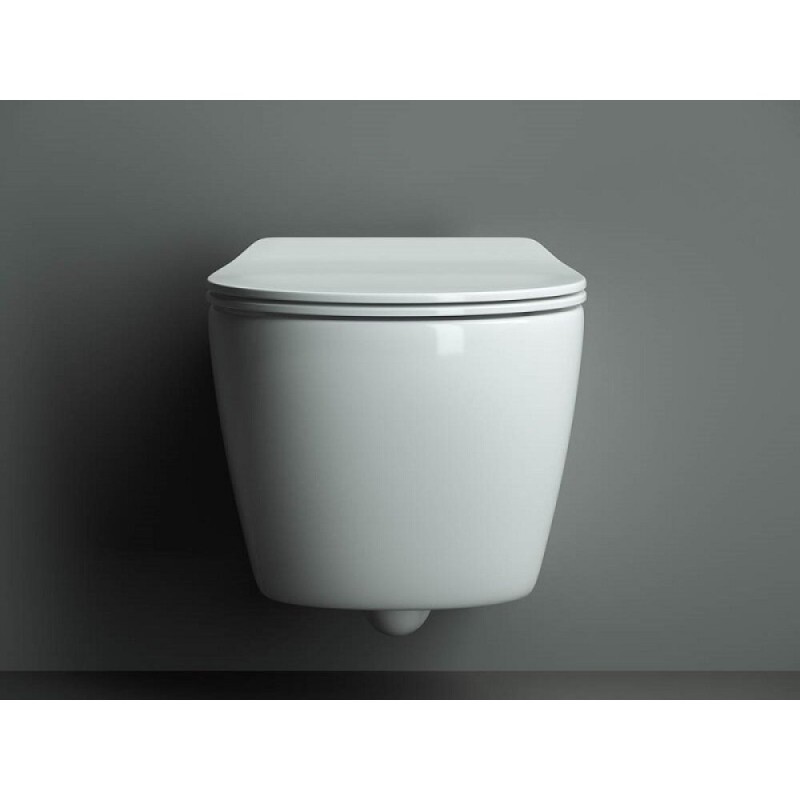 Подвесной унитаз Ceramicanova Pearl CN8001, безободковый, крышка микролифт, белый