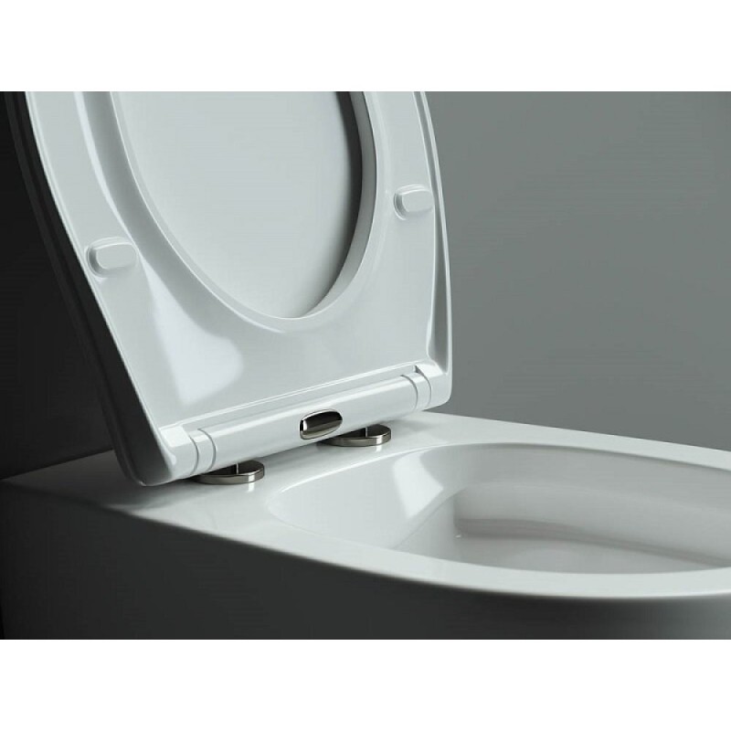 Подвесной унитаз Ceramicanova Pearl CN8001, безободковый, крышка микролифт, белый