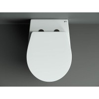 Подвесной унитаз Ceramicanova Pearl CN8001, безободковый, крышка микролифт, белый