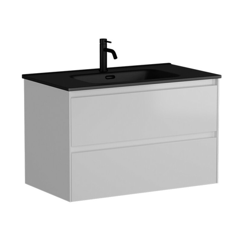 Тумба под раковину Sancos Cento CN80W 80, подвесная, белый глянец