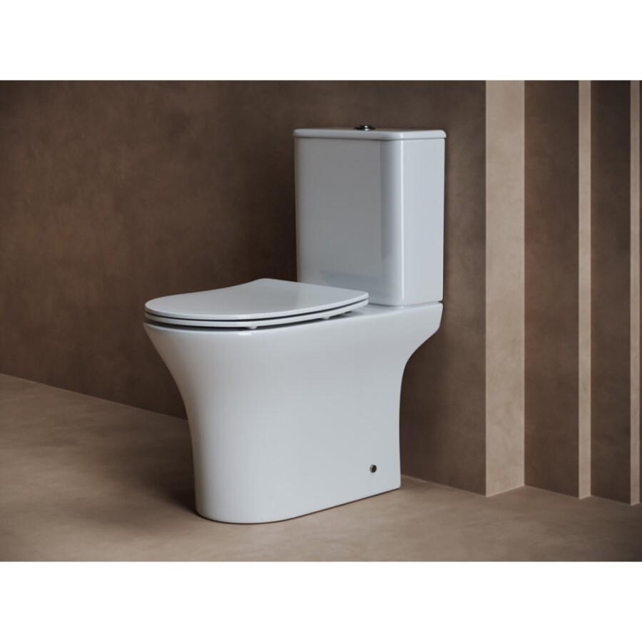 Напольный унитаз Ceramicanova с бачком Fortuna CN9001 Rimless, безободковый, крышка микролифт, белый, сантехфарфор