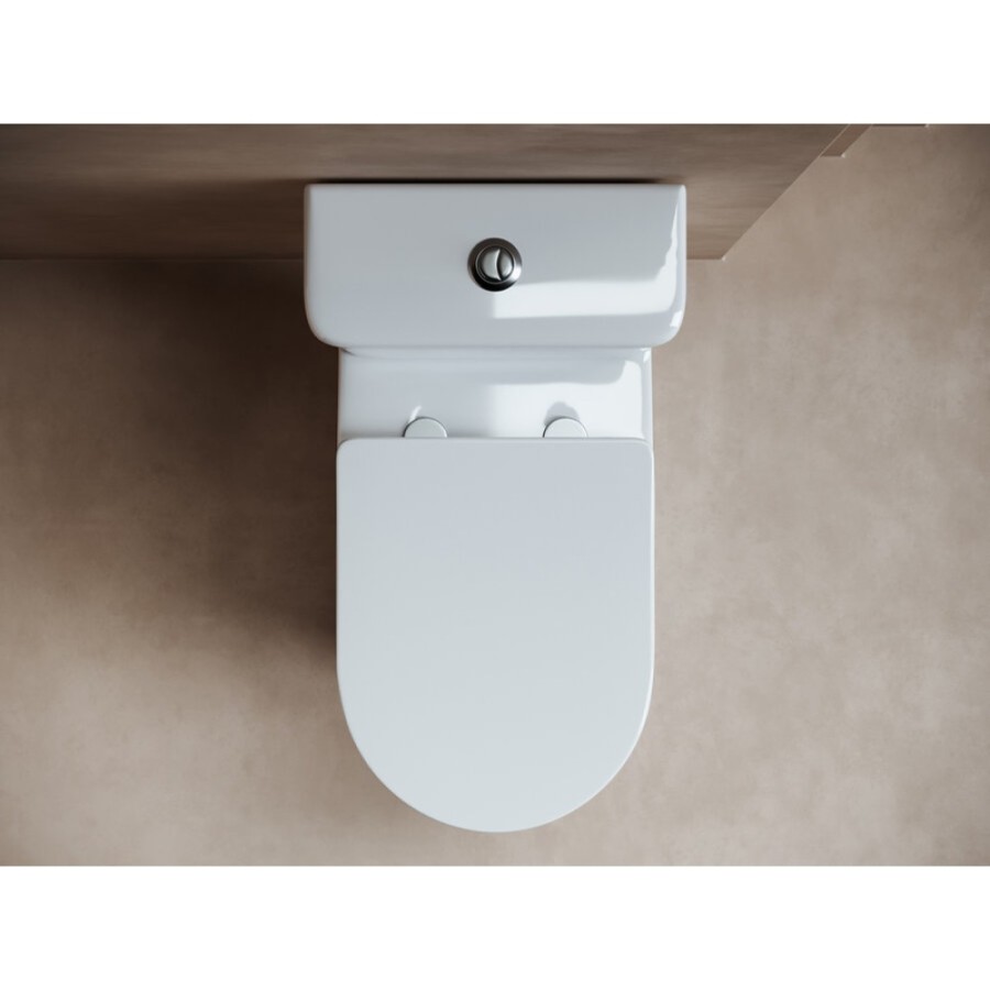 Напольный унитаз Ceramicanova с бачком Fortuna CN9001 Rimless, безободковый, крышка микролифт, белый, сантехфарфор